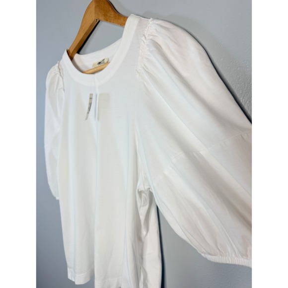 Madewell Puff-Sleeve Tee White Medium NWT - Picture 5 of 8